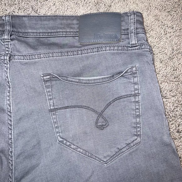 Men's Jack of Spades Jack Soft Touch Denim Jeans Gray 38x32 Slim Fit - Picture 5 of 10